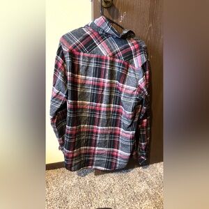 Burnside Men’s Black Red, Grey Flannel - L